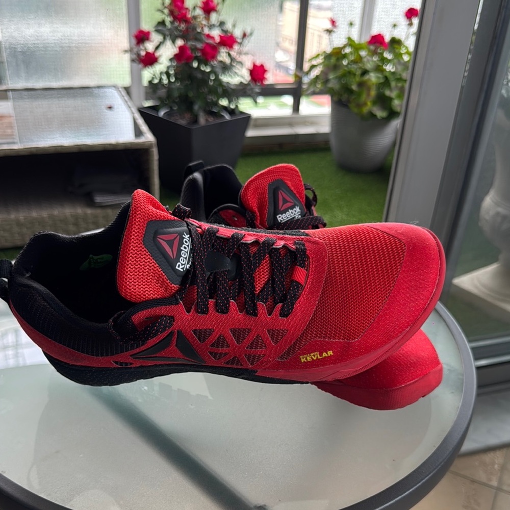 Reebok Red and Black Athletic Shoes for Performance